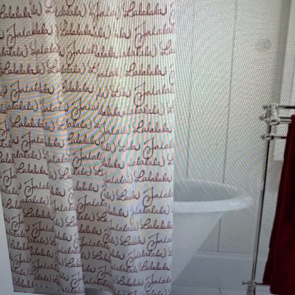 Pottery Barn Christmas Fa La La Shower Curtain - Picture 2 of 5